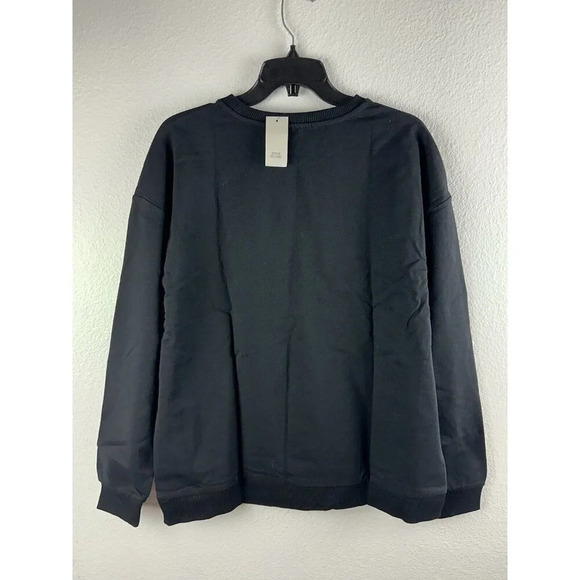 River island Sweatshirt black With Sequins Paris-themed Size S New - Picture 4 of 15